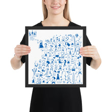 画像をギャラリービューアに読み込む, おしろへいこう あお(フレーム付)